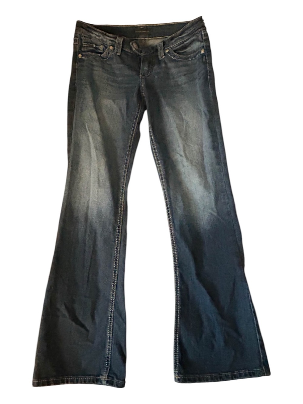 Super Low Rise Vintage Tuesday Boot-cut Silver Brand Jeans W24 L31
